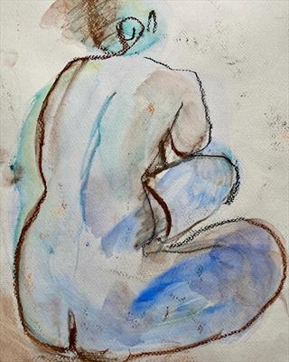 Life study. Watercolour sketch