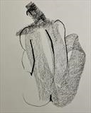 Life Study 1 by Jane Burt, Drawing, Charcoal on Paper