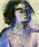 Purple portrait by Jane Burt, Painting