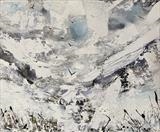 Soaring above The  Snow Valley by Jane Burt, Painting, Oil on canvas
