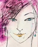 Summer Hair by Jane Burt, Painting, Acrylic on paper