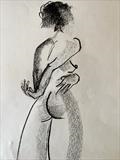 life drawing 3 by Jane Burt, Drawing, Charcoal on Paper