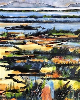 Long View by Jane Burt, Painting, Mixed Media on paper